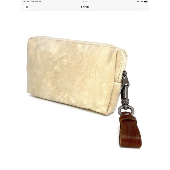 NWT Montana West Keychain Detachable Zip Pouch Tan 7” Country Western Leather - Picture 1 of 11